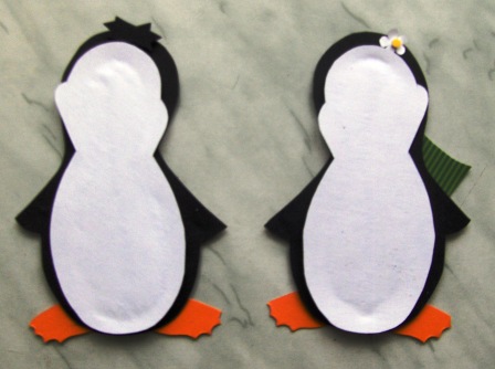 3-D аппликация  Пингвины для детей от 9 лет.
