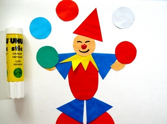 Аппликация развивающая для детей из бумаги «Веселый клоун ...
 Веселый Клоун Лицо