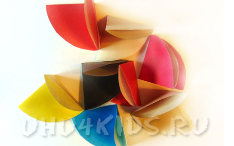 Оригами Зонтик из бумаги
